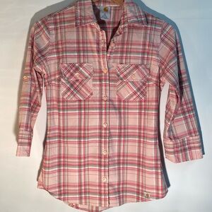 Carhartt - Womens plaid poplin shirt. Size M